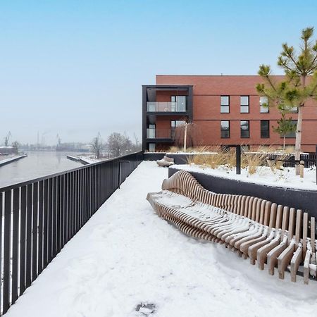 Sienna Grobla Apartment With View Of The Motlawa Terrace & Sauna, Gym By Noclegi Renters Gdansk Bagian luar foto