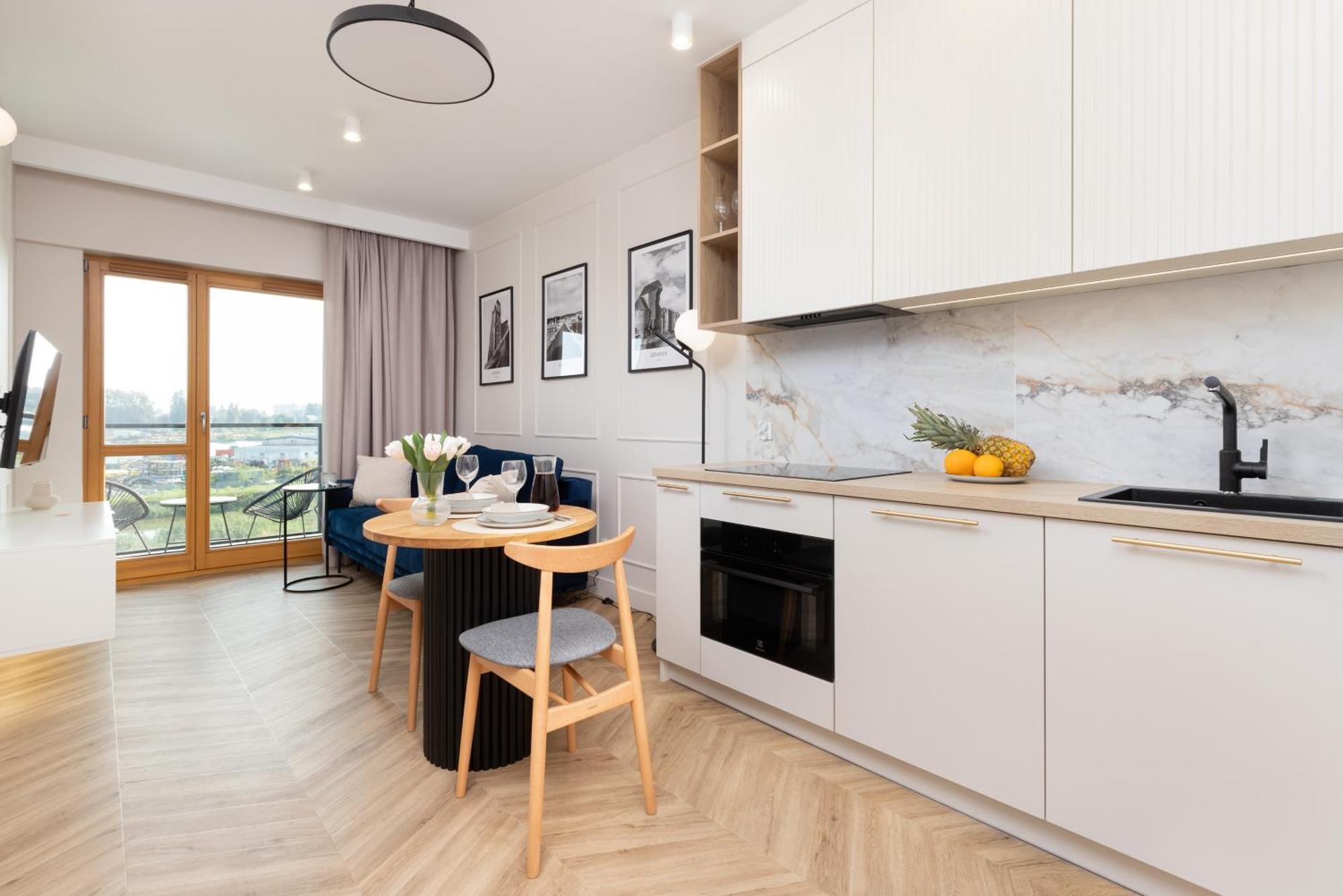 Sienna Grobla Apartment With View Of The Motlawa Terrace & Sauna, Gym By Noclegi Renters Gdansk Bagian luar foto